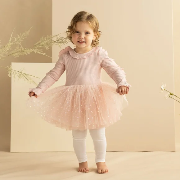 Pink Long Sleeve Tutu Dress - Picture 3 of 9